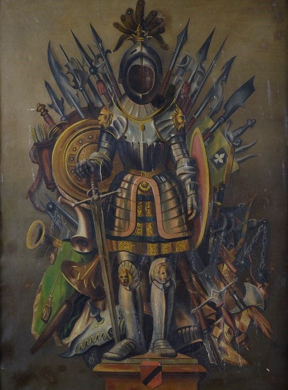 Anonimo, XIX sec. - Armor and trophies of arms