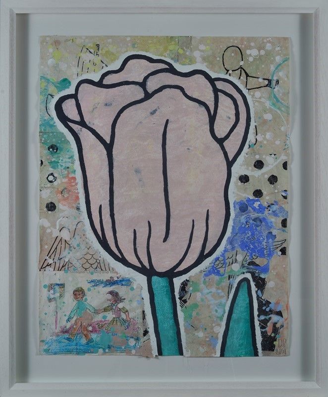 Donald Baechler - Pink Tulip