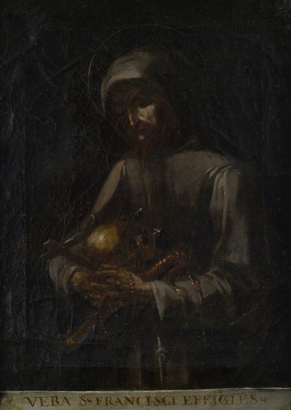 Scuola Italia Centrale, XVII sec. - San Francesco in meditazione