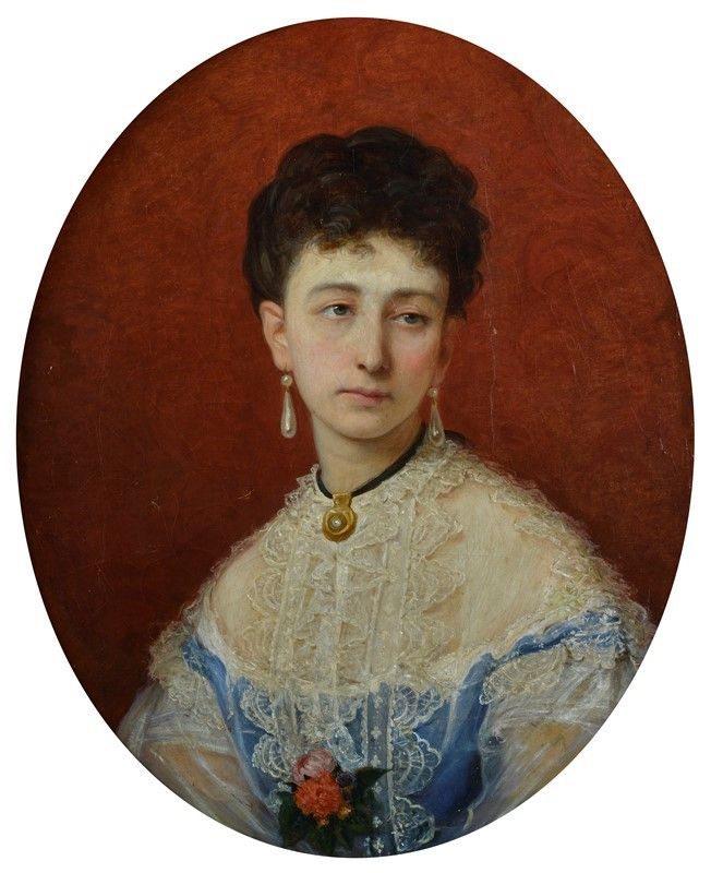 Anonimo, XIX Sec. - Ritratto di Dama
