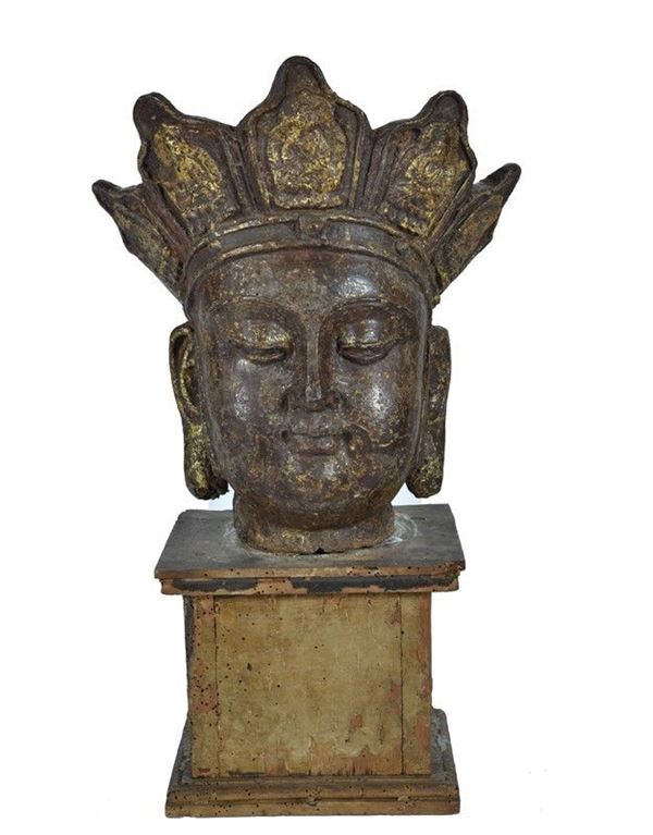 Testa di Buddha  - Asta ANTIQUARIATO - I - Galleria Pananti Casa d'Aste