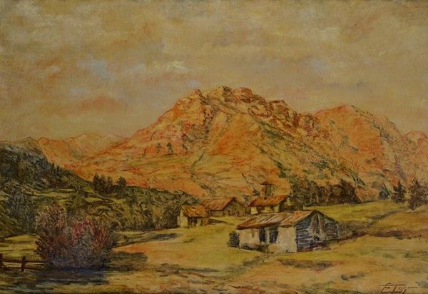 Anonimo, XX sec. - Alpine landscape