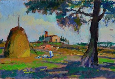 Paesaggio con Pagliaio