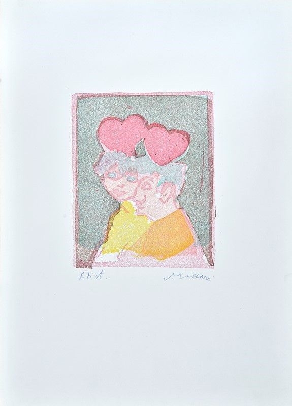 Mino Maccari : Figures  - Screen printing - Auction Editions and multiples of contemporary art - Galleria Pananti Casa d'Aste