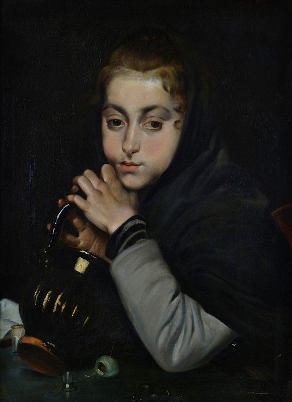Salvatore Postiglione - Ragazza con Vaso