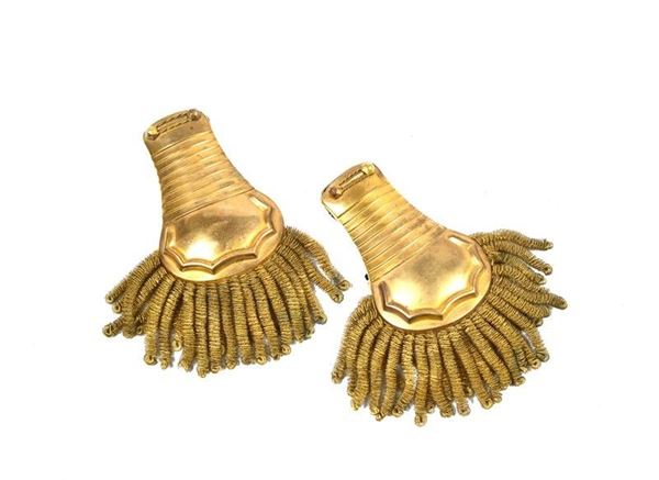 Spalline da Maggiore dei Bersaglieri  - Asta Armi antiche e Militaria - Galleria Pananti Casa d'Aste