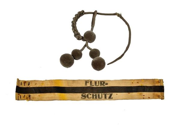 Lotto di cordone e bracciale austriaci della Grande Guerra
