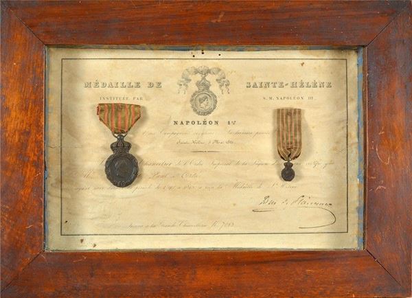 St. Elena medals with certificate  - Auction Antique Arms & Militaria - Galleria Pananti Casa d'Aste