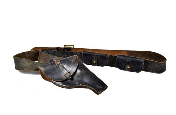 Bandolier with holster  - Auction Antique Arms & Militaria - Galleria Pananti Casa d'Aste