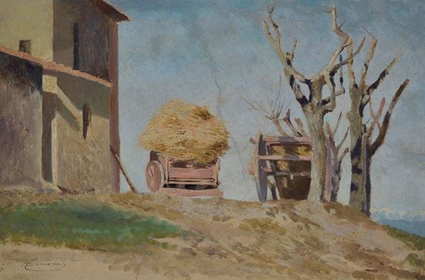 Eugenio Cecconi - Il carretto del fieno