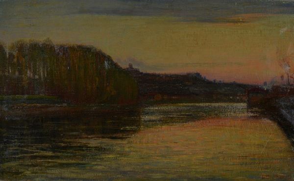 Giulio Cesare Vinzio - Arno al tramonto