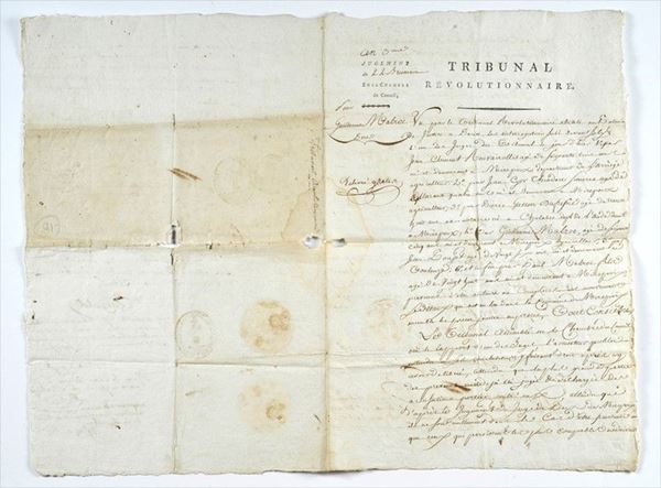 Documento del Tribunale Rivoluzionario