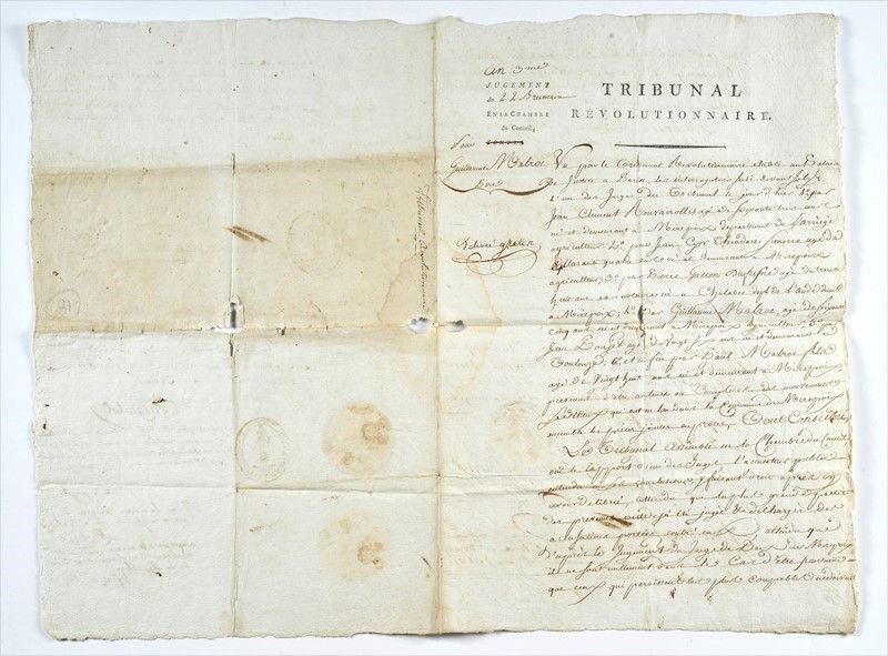 Documento del Tribunale Rivoluzionario