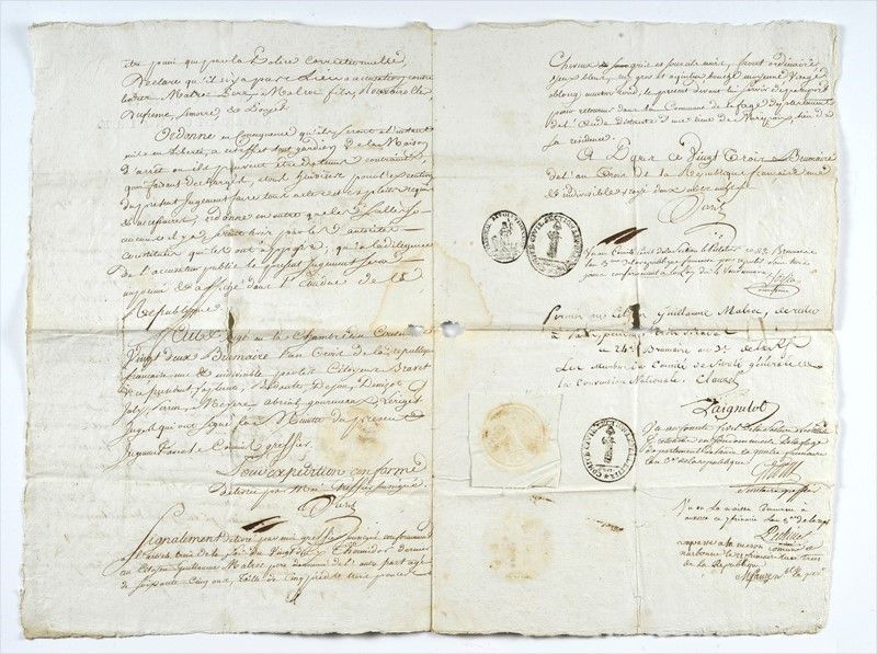 Documento del Tribunale Rivoluzionario