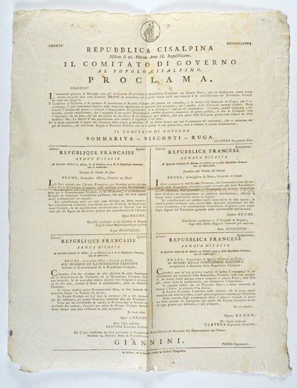 Proclama della Battaglia di Marengo