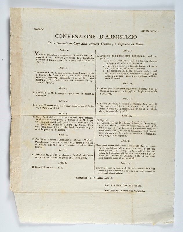 Convenzione di Armistizio di Marengo
