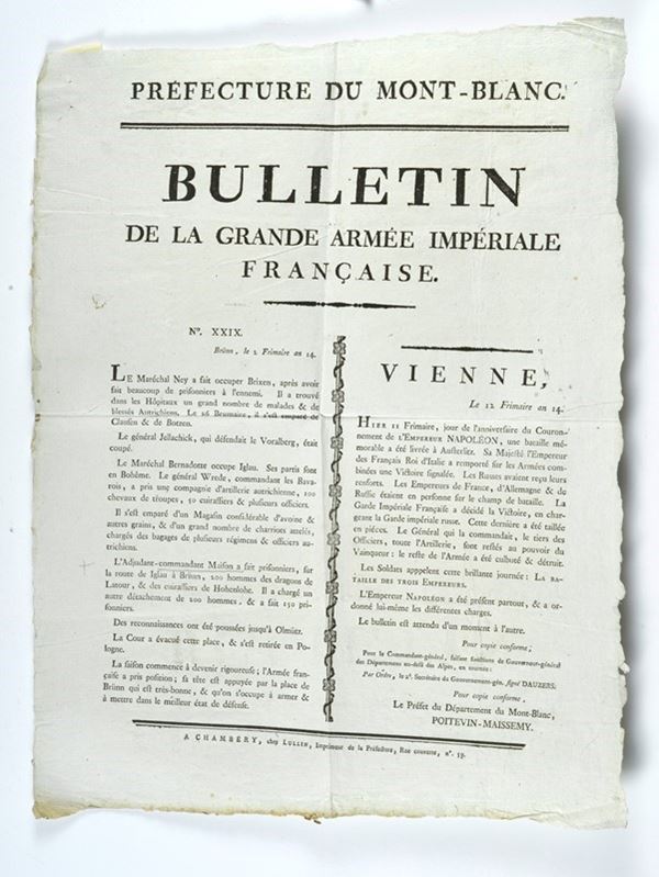 Bollettino della Battaglia di Austerlitz