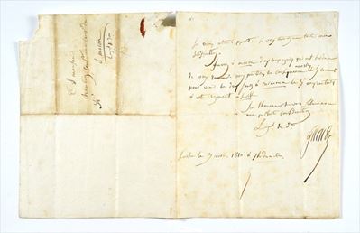 Lettera Autografa del Generale Gerard