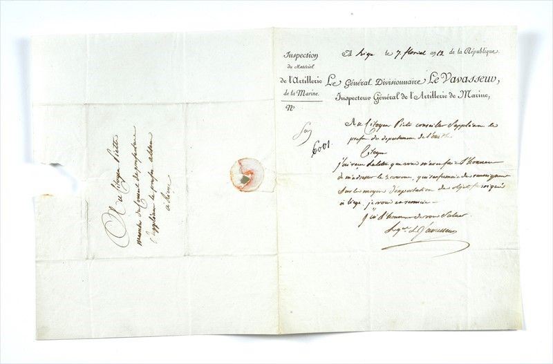 Lettera Autografa del Generale le Vavasseuv