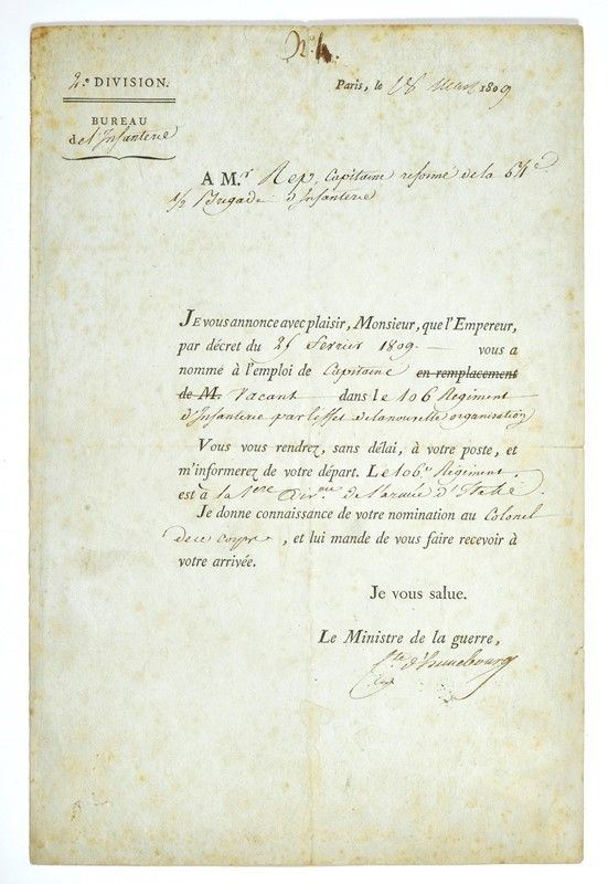Decreto militare di nomina