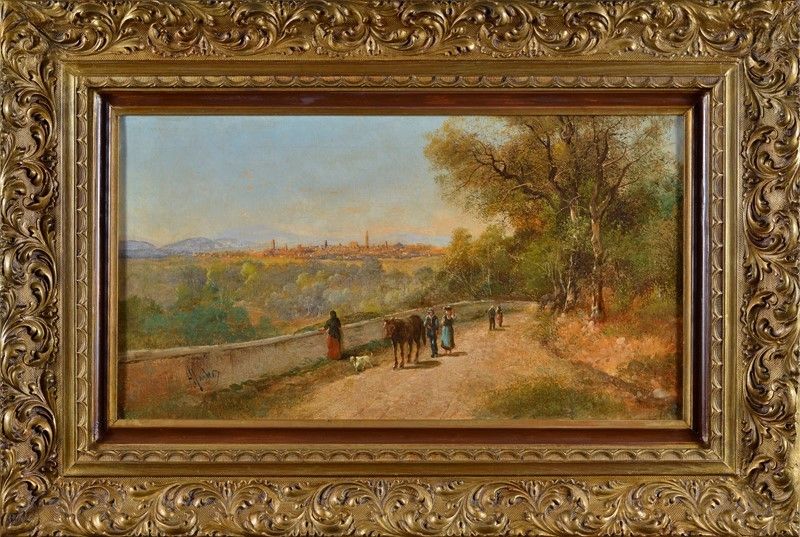 Andreas Markò - Veduta di San Gimignano dalla Campagna
