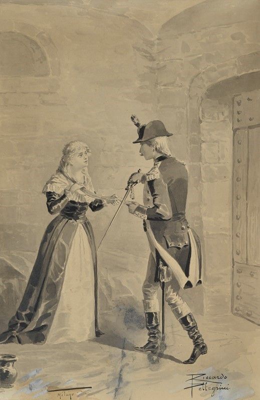 Riccardo Pellegrini - Gaston drew his sharp sword and cut off a long lock...