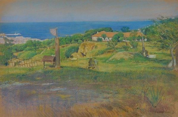 Adolf Hir&#233;my Hirschl - View of the Gulf of Trieste