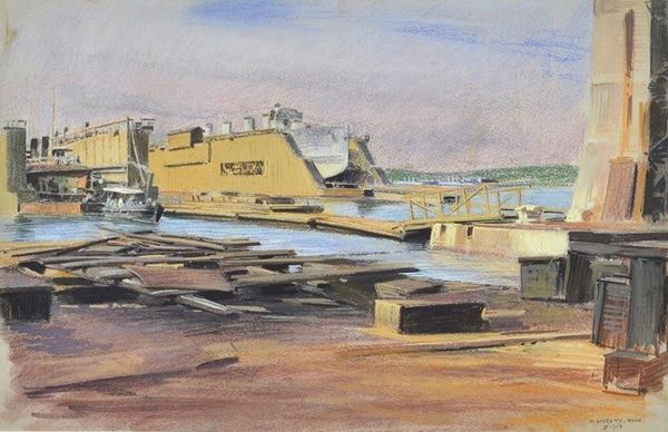 Adolf Hir&#233;my Hirschl - Shipyard in Pula