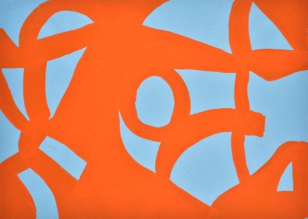 Carla Accardi - Segni arancio orizzontale