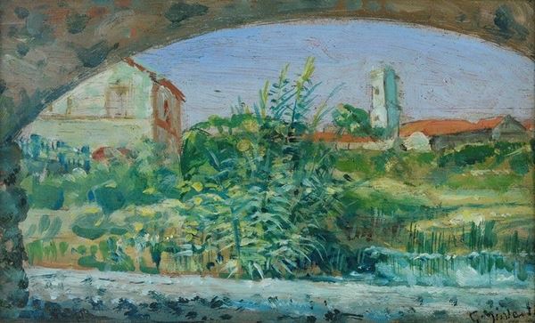 Guglielmo Micheli - Scorcio di paese