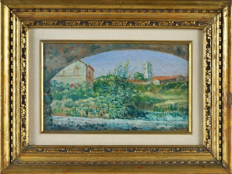 Guglielmo Micheli - Scorcio di Paese