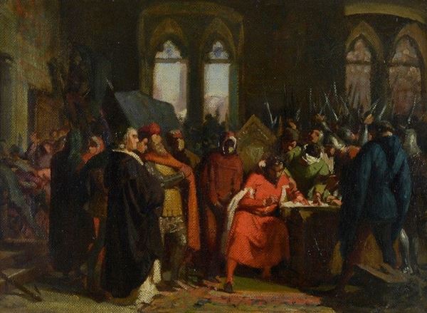 Stefano Ussi - La strategia prima della battaglia