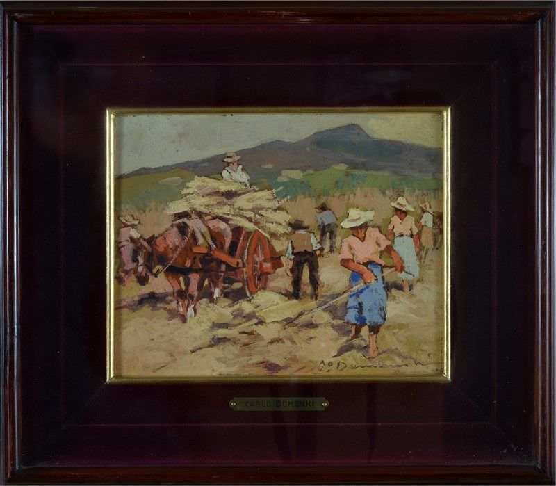 Carlo Domenici - Battitura del Grano