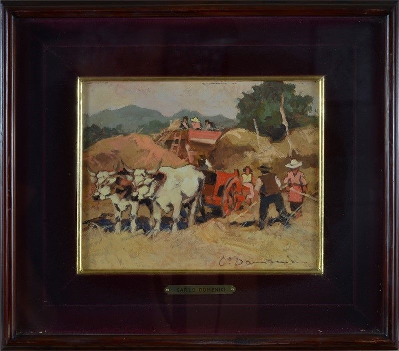 Carlo Domenici - Battitura del Grano