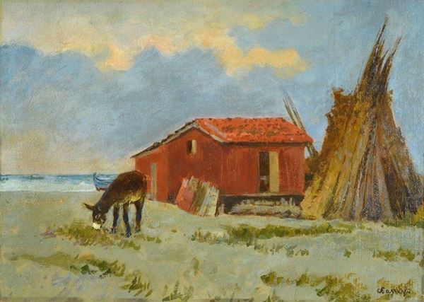 Carlo Passigli - Cottage with donkey