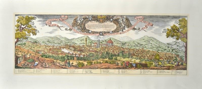 Valerio Spada - Veduta della Città di Firenze dal Muricciolo del Prato dei Padri di San Francesco...