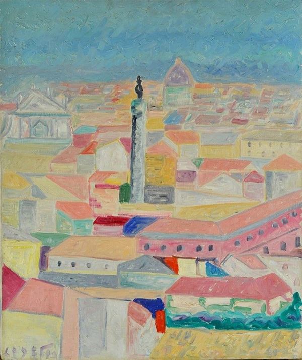 Giuseppe Cesetti - Veduta di Roma