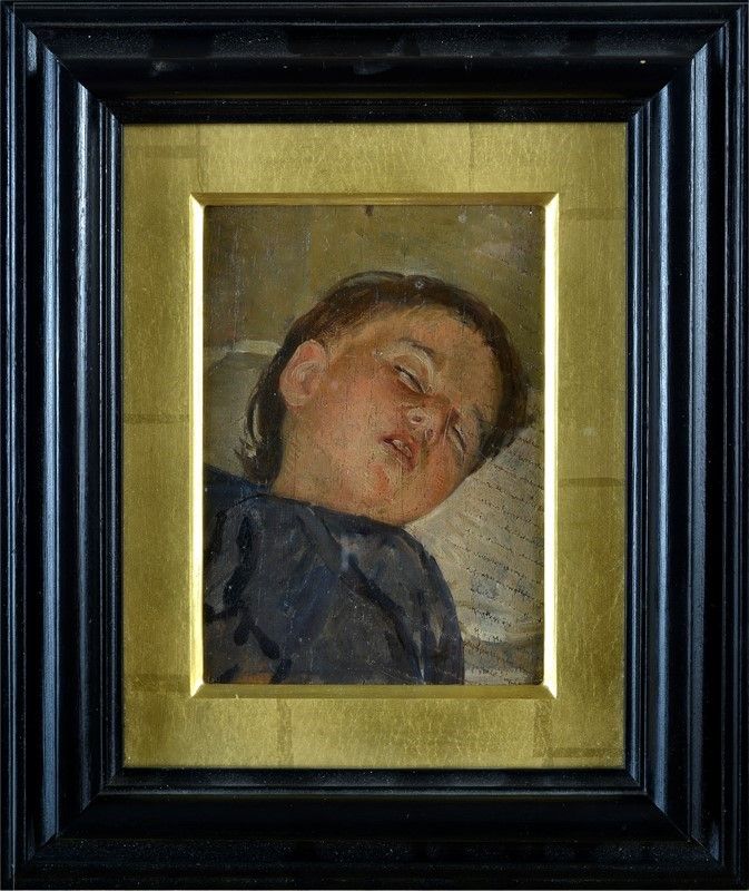 Silvestro Lega - Bambino che Dorme