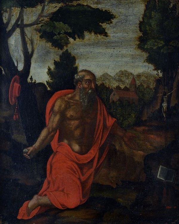 Scuola Fiamminga, XVI sec. - Penitent St. Jerome