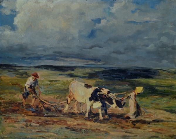 Beppe Ciardi - Peasants and oxen
