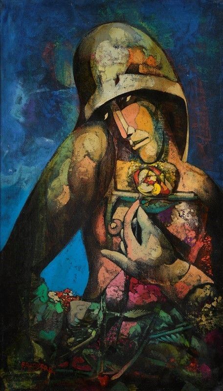 Alfio Rapisardi - Figura con Fiori