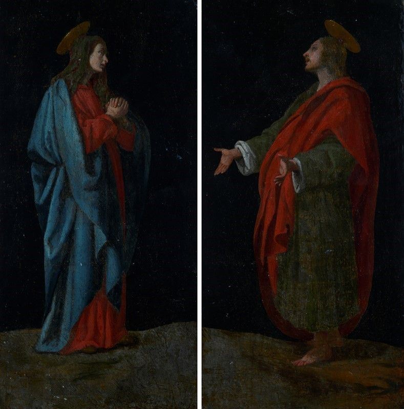 Scuola Fiorentina, XVII Sec. - San Giovanni e la Vergine Maria Dolenti