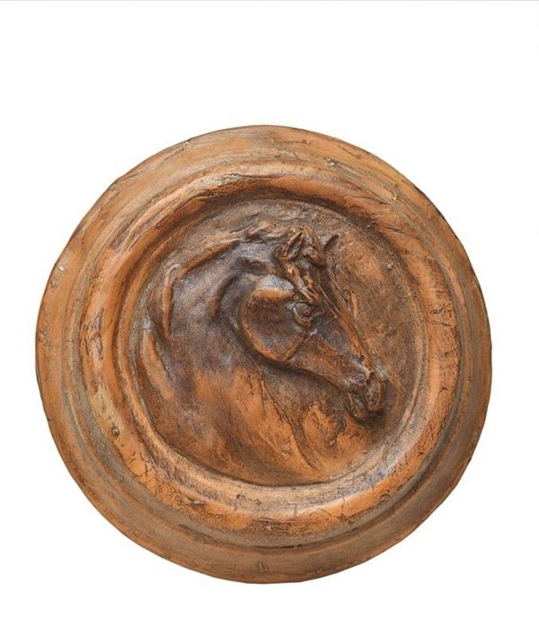Claudio Nicoli : Testa di cavallo  - Terracotta - Asta ANTIQUARIATO, DIPINTI E OGGETTI D'ARREDO - Galleria Pananti Casa d'Aste