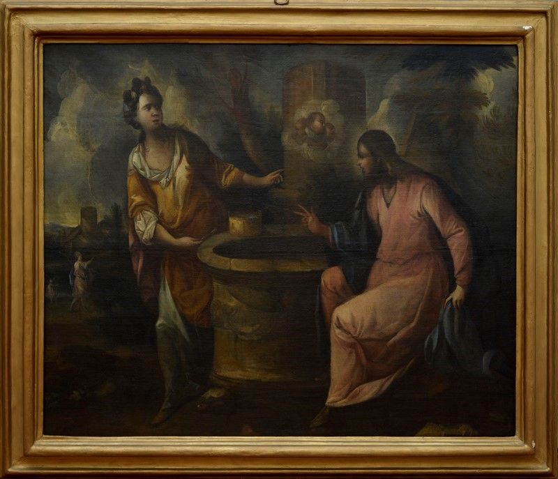 Scuola Italia Settentrionale, XVII Sec. - Cristo e la Samaritana al Pozzo