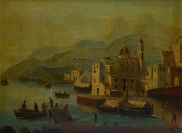 Anonimo, XIX - XX sec. - Paesaggio costiero