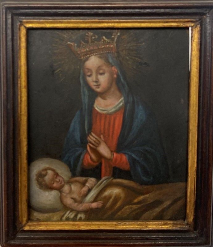 Anonimo, XVIII Sec. - Madonna con Bambino