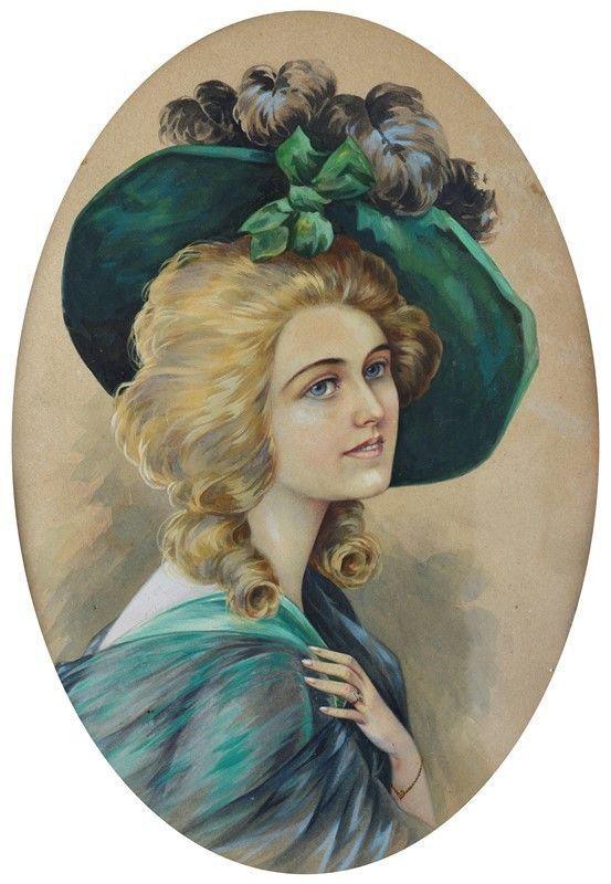 Anonimo, XX sec. - Signora con cappello