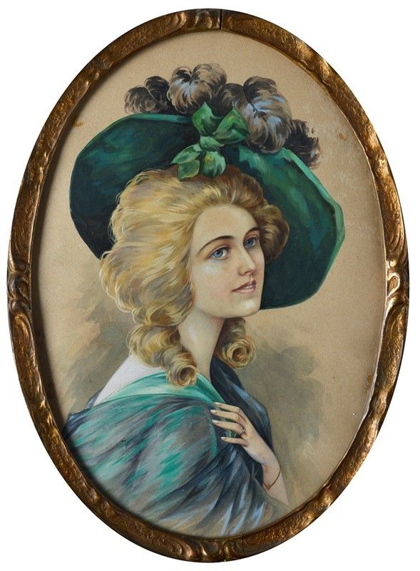 Anonimo, XX Sec. - Signora con Cappello