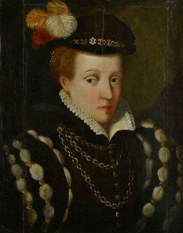 Ambito di Jean Clouet - Ritratto di signora