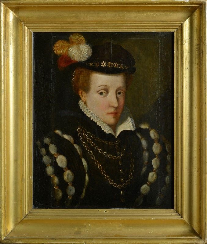 Ambito di Jean Clouet - Ritratto di Signora